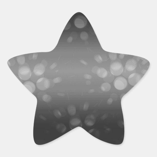 Dotted Bursts Pattern - Black, Grey, White Star Sticker (Front)