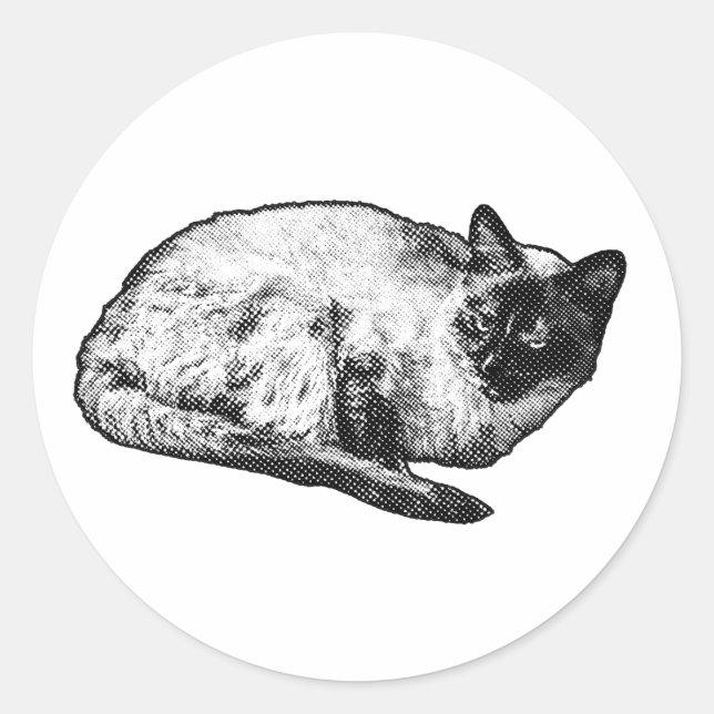 Dotted calm, holiday feel classic round sticker (Front)