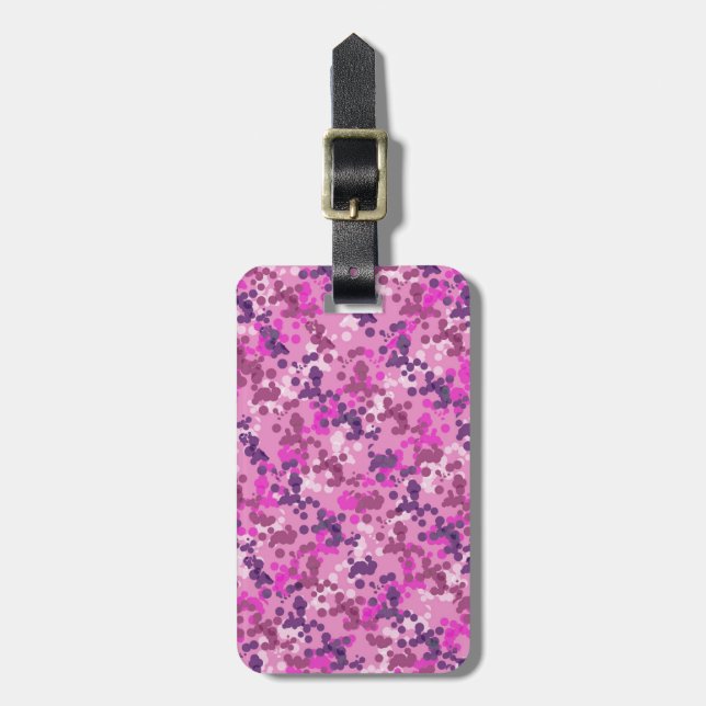 Dotted Camo Luggage Tag (Front Vertical)