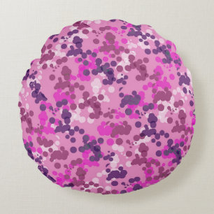 Dotted Camo Round Cushion