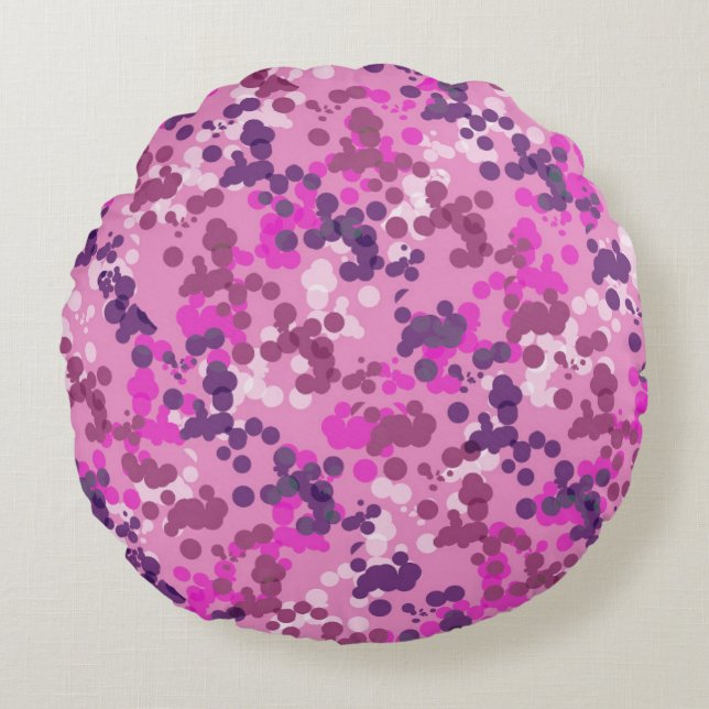 Dotted Camo Round Cushion (Front)