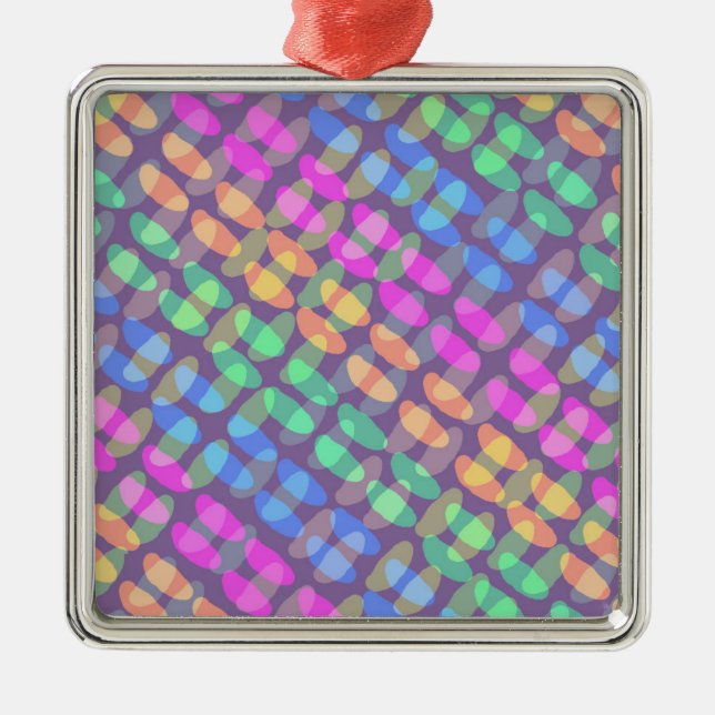 Dotted Check 2011 Metal Tree Decoration (Front)