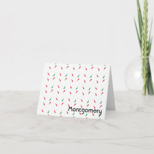 Dotted Chile Pepper Pattern Note Card