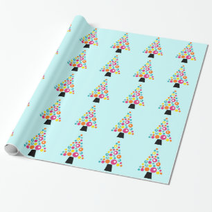 Dotted Christmas Tree Wrapping Paper
