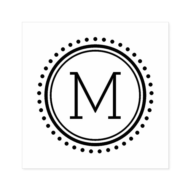 Dotted Circle Family Monogram Stamp (Imprint)