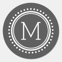 Dotted Circle Family Monogram Stickers