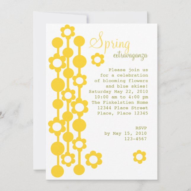 Dotted Daisies No.1 Invitation (Front)