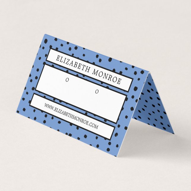 Dotted Earring Holder, Jewelry Display Card (Front)