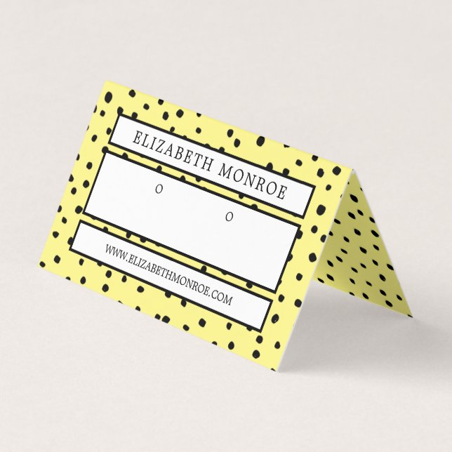 Dotted Earring Holder, Jewelry Display Card (Front)