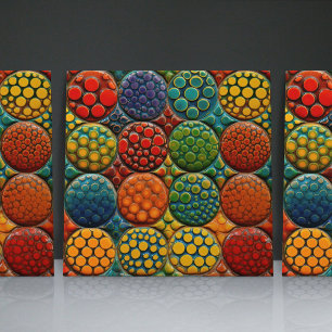 Dotted Faux Relief Glazed Contemporary Home Decor Tile