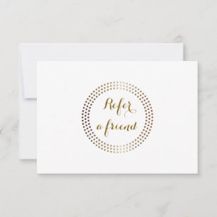 Dotted Gold Circles Modern Dots Referral Card