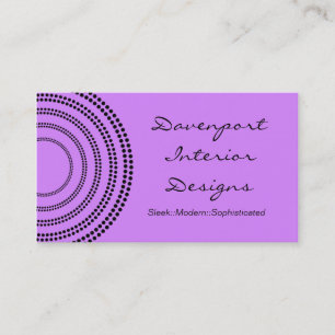 Dotted Half Moons Business Card, Lavender Business Card
