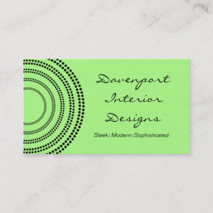 Dotted Half Moons Business Card, Mint Green Card