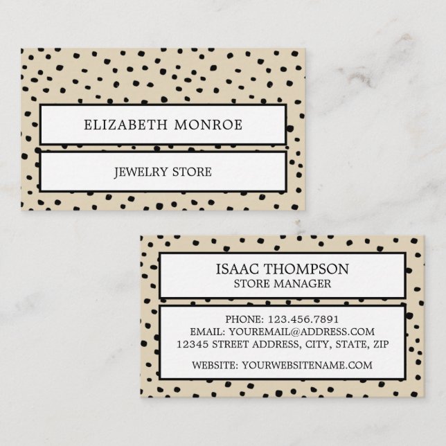 Dotted Jeweler Business Card (Front/Back)