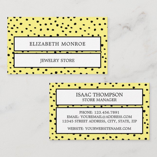 Dotted Jeweler Business Card (Front/Back)
