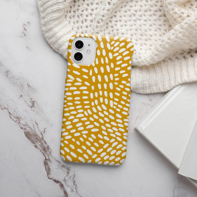 Dotted lines burnt yellow pattern Case-Mate iPhone case (Creator Uploaded)
