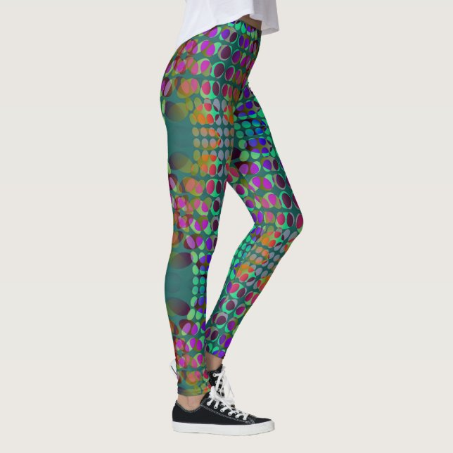 Dotted - Orderly Chaos Wallpaper coloured Leggings (Right)