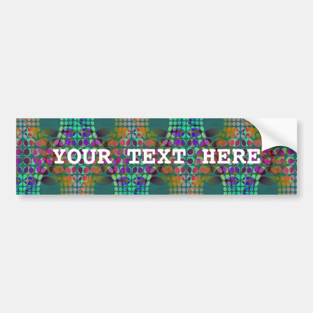Dotted Orderly Chaos Wallpaper coloured + your ide Bumper Sticker (Front)