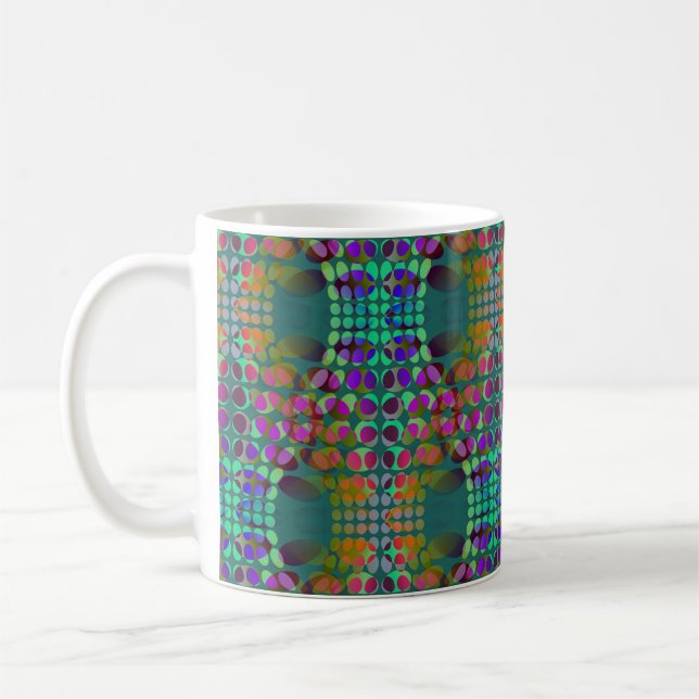 Dotted Orderly Chaos Wallpaper coloured + your ide Coffee Mug (Left)