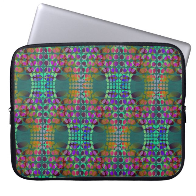 Dotted Orderly Chaos Wallpaper coloured + your ide Laptop Sleeve (Front)