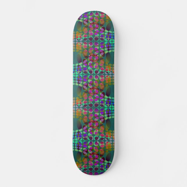 Dotted Orderly Chaos Wallpaper coloured + your ide Skateboard (Front)