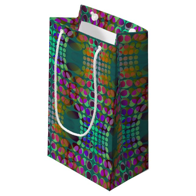 Dotted Orderly Chaos Wallpaper coloured + your ide Small Gift Bag (Front Angled)