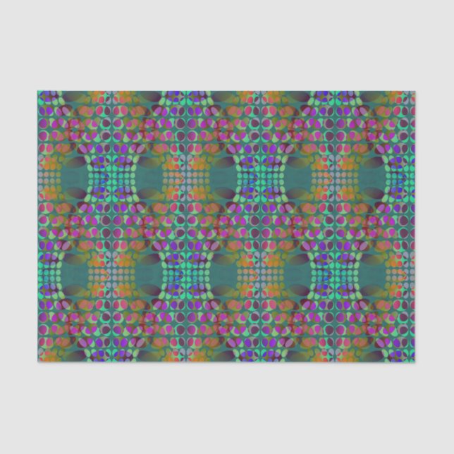 Dotted Orderly Chaos Wallpaper coloured + your ide Tissue Paper (Front)