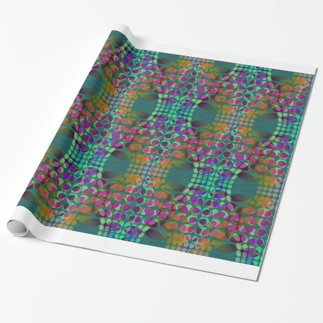 Dotted Orderly Chaos Wallpaper coloured + your ide Wrapping Paper (Unrolled)