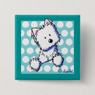 Dotted Pocket Westie Pin