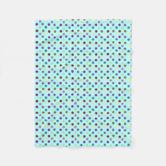 Dotted Polkas Customisable Multicolor Fleece Blanket