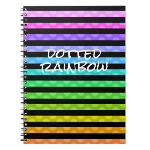dotted rainbow Spiral Photo Notebook