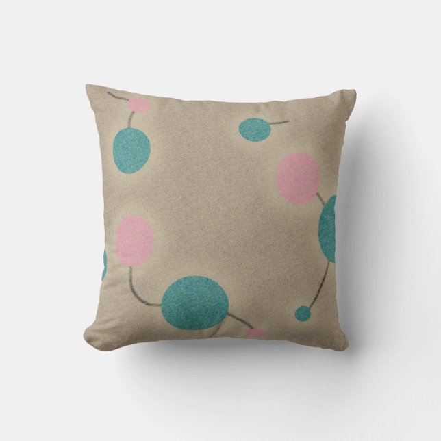 Dotted Retro Universe Grey Cushion (Front)