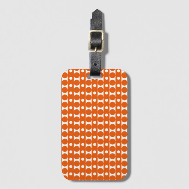 Dotted Stripe Luggage Tag (Front Vertical)
