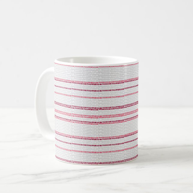 Dotted striped pattern. coffee mug (Front Left)
