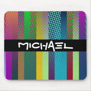 Dotted Stripes Pattern colored + your ideas Mouse Mat