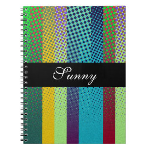 Dotted Stripes Pattern colored + your ideas Notebook