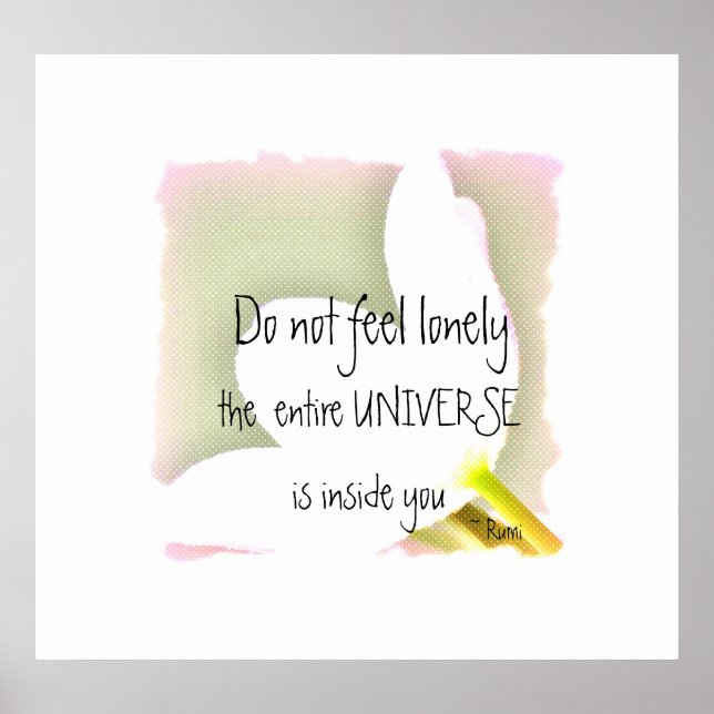 Dotted Tulilp Rumi Quote Poster (Front)