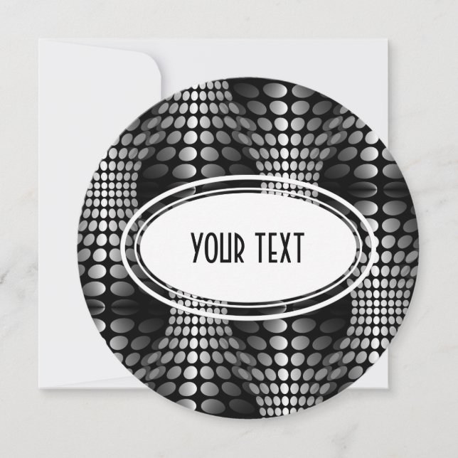 Dotted Waves Wallpaper black & white (Front)