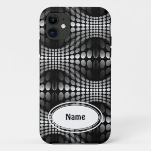 Dotted Waves Wallpaper black & white iPhone 11 Case