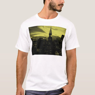 Dotted Yellow Black New York City T-Shirt