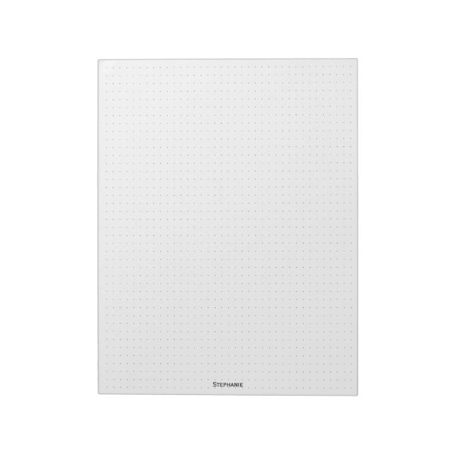 Dotted | Your Name Corporate Minimalist Black  Not Notepad (Rotated)