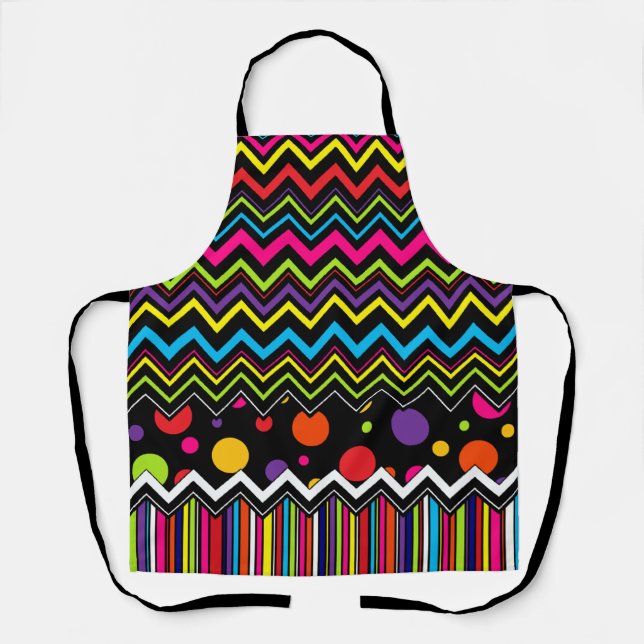 Dotted ZigZag Stripe Apron (Front)