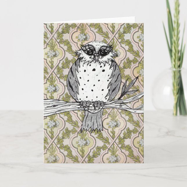 Dotti the Owl 30 Greeting Card (Front)