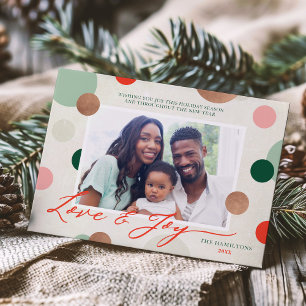 Dottie Love and Joy Family Photo Holiday Card