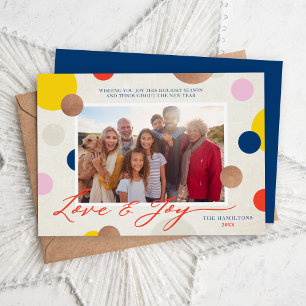 Dottie Love and Joy Family Photo Holiday Card