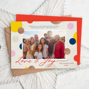 Dottie Love and Joy Family Photo Holiday Card