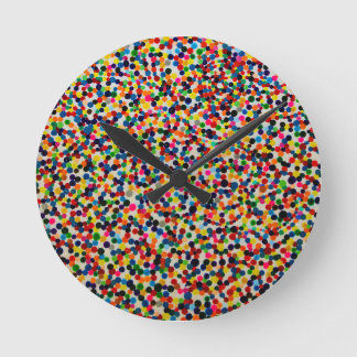 Dotty art wall clock