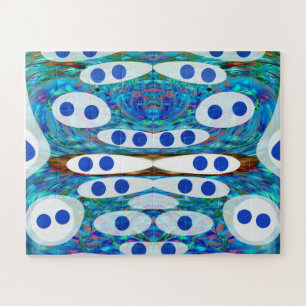 Dotty Christmas fun abstract art Jigsaw Puzzle