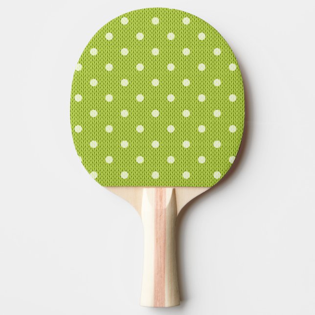 Dotty Delight Green Ping Pong Paddle (Front)