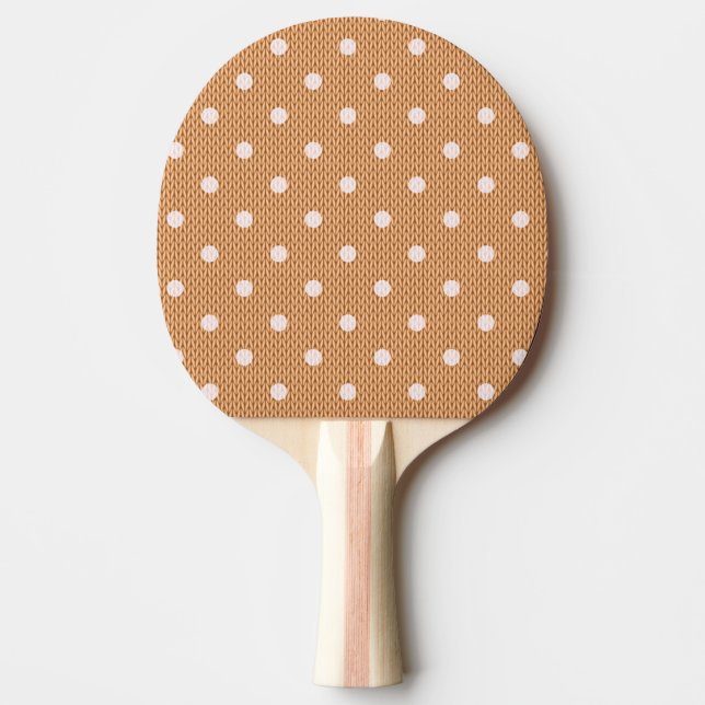 Dotty Delight Orange Ping Pong Paddle (Front)